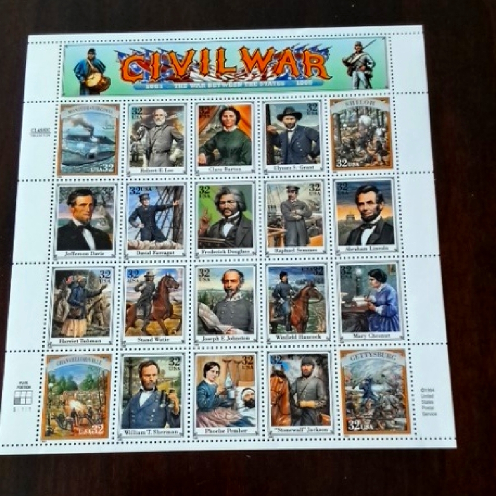 Civil War Commemorative Stamp Sheet